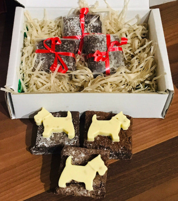White Chocolate Dog Chocolate Brownies